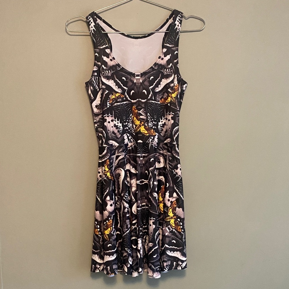 Black Milk Moth Skater Dress S